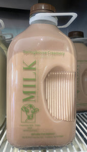 Glass 1/2 gallon creamline chocolate milk w/return